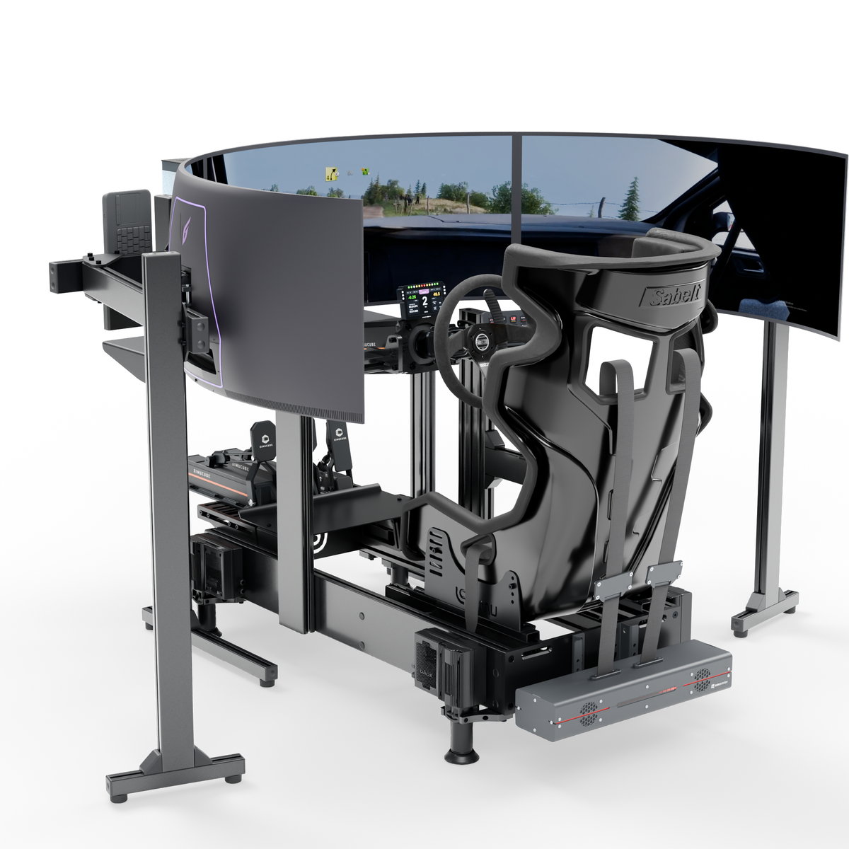 LP5 MOTION Rally simulator — three-quarter left view