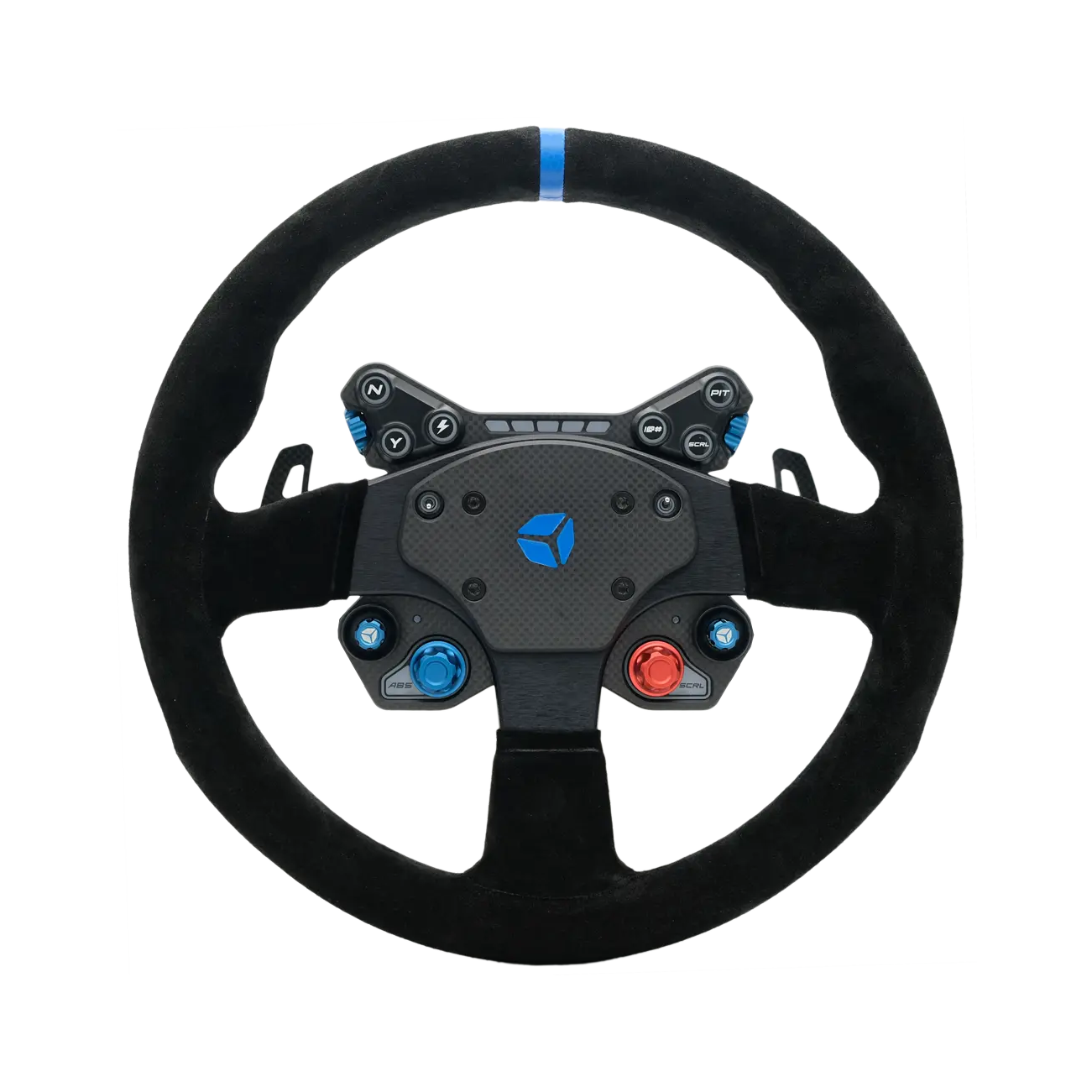 Volant sim Racing Cube Controls GT PRO V2 - Reparto Corse Round Suede - Noir Cube controls