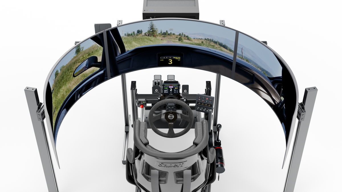 Simulateur Rallye LP5 — onboard ecran