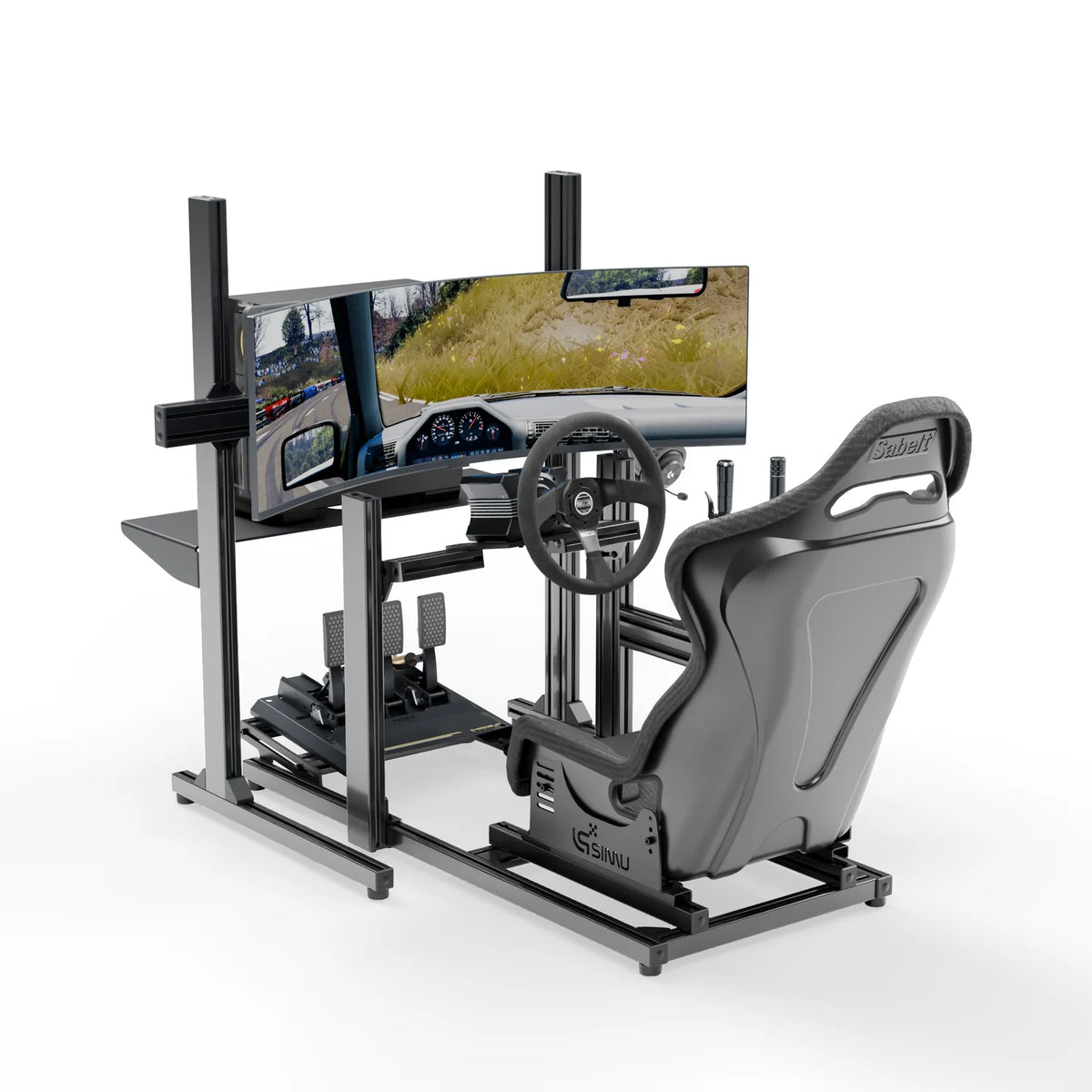 LP1 Drift racing simulator, left three-quarter view