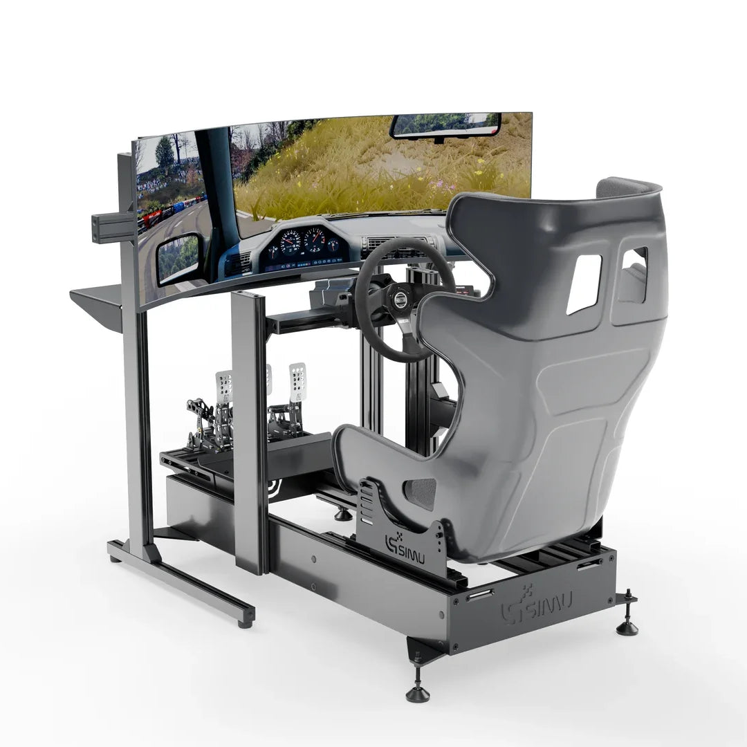 LPSIMU LP4 drift racing simulator, three-quarter front left view