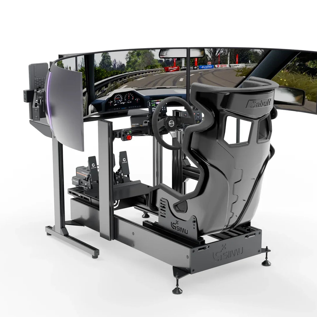 LPSIMU LP4 Pro drift racing simulator, three-quarter front left view