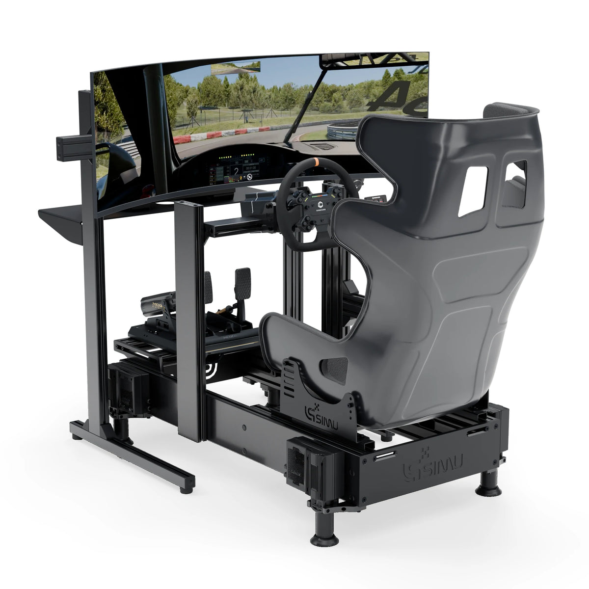 LPSIMU LP4 GT MOTION racing simulator, overall view from the left