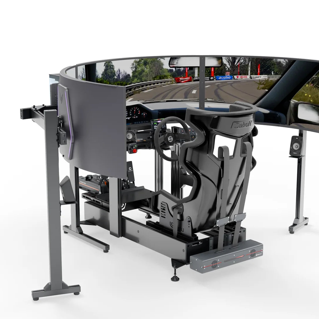 LPSIMU LP6 Drift racing simulator, front left three-quarter view