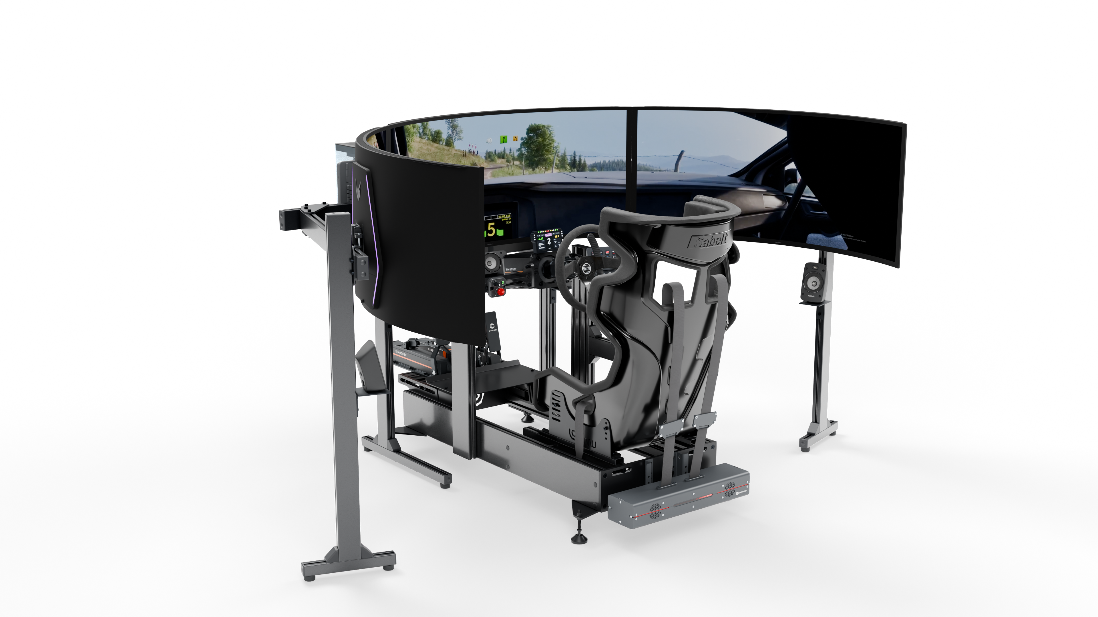 LP6 Rally simulator — Full view from the left