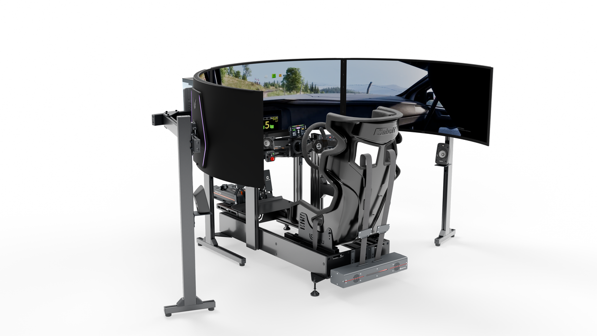 Simulateur Rallye LP6 — Vue générale côté gauche