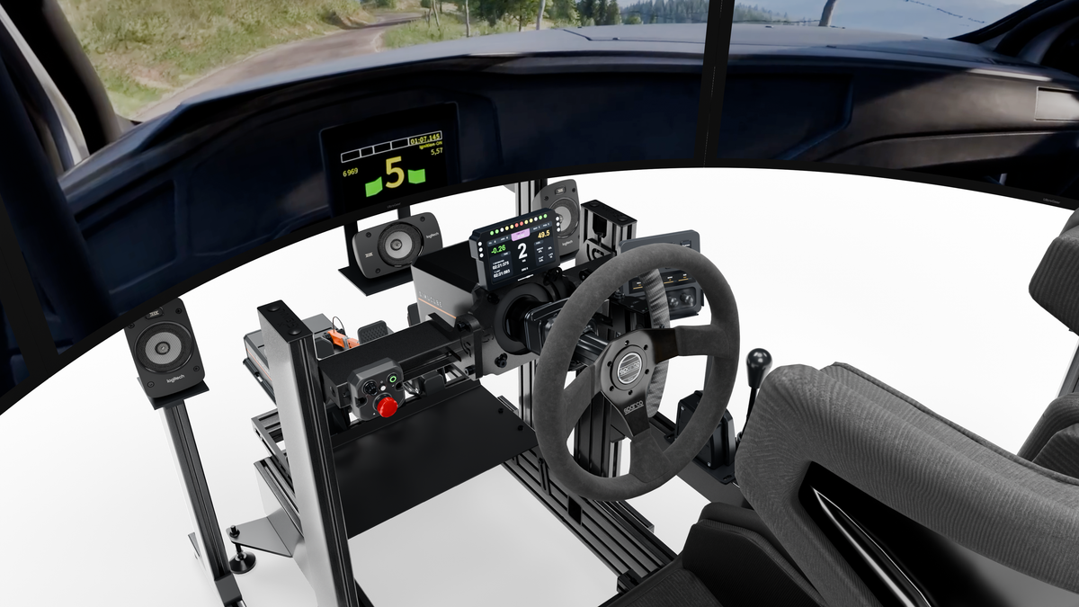 Simulateur Rallye LP6 — Commandes côté gauche