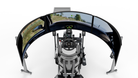 Simulateur Rallye LP6 — Panorama des trois écrans