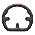 Volant Simracing Asetek Closed D Black Leather Rim Asetek