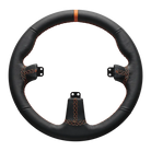 Volant Simracing Asetek Round Black Leather Rim Asetek