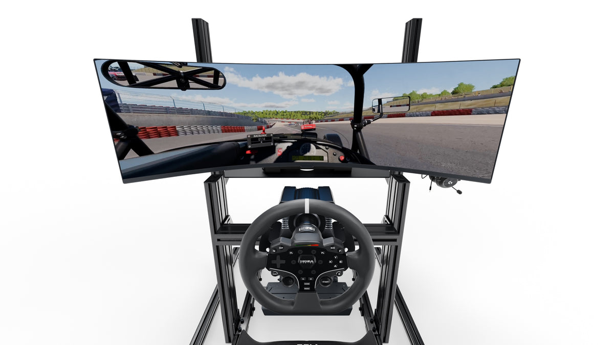 Vue du pilote sur l’écran Samsung 49 pouces du simulateur Kids