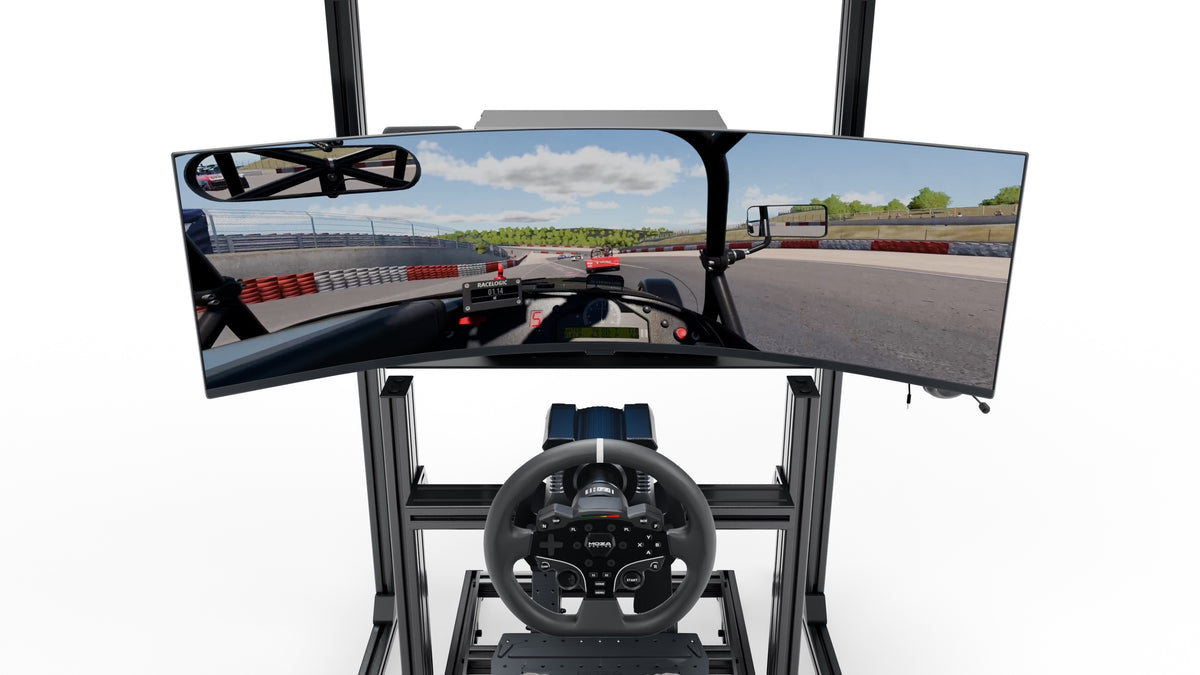 Simulateur Kids LPSIMU, vue de l’écran depuis le siège