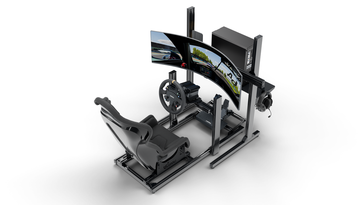 Simulateur de pilotage LPSIMU LP1, vue plongeante droite