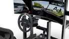 Volant Moza et écran incurvé du simulateur LPSIMU LP1, vue droite