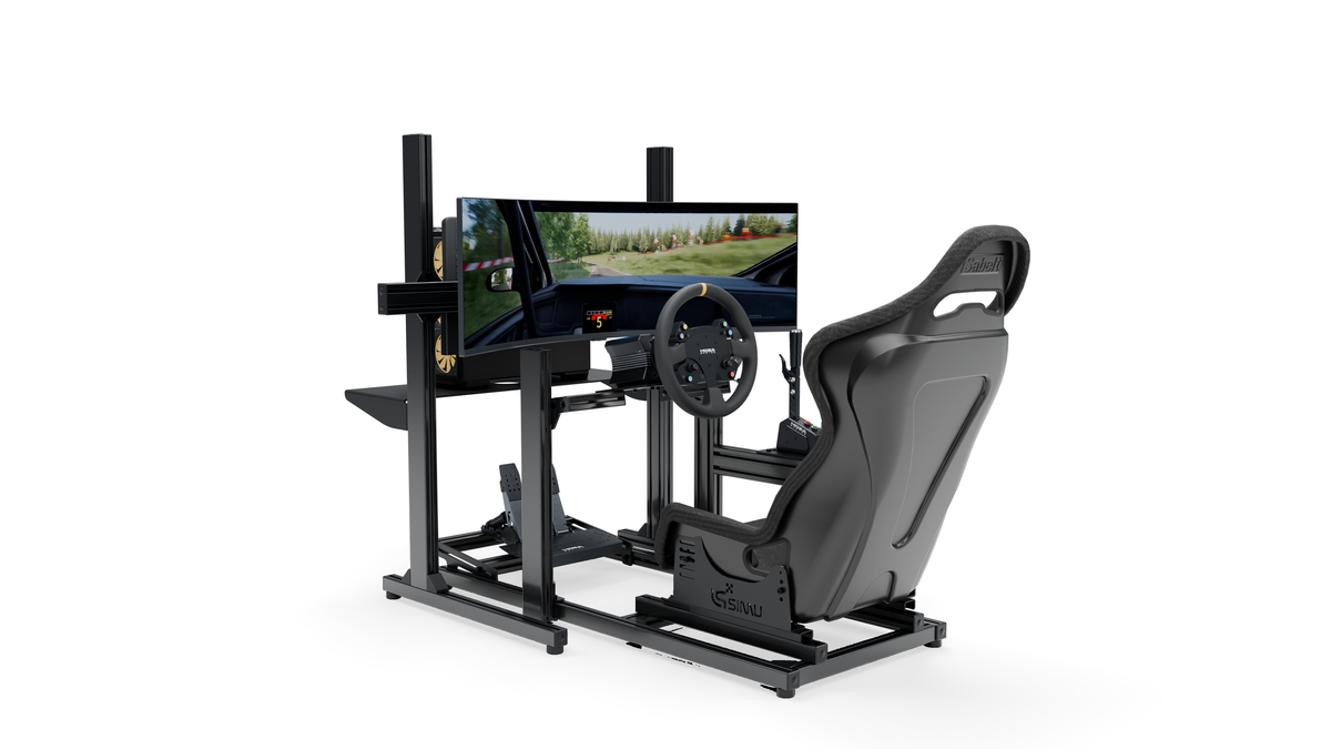 LPSIMU LP1 Rally simulator, low-angle view from the left