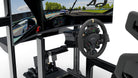 Simulateur de pilotage LPSIMU LP2, volant et commandes, vue gauche