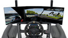Simulateur de pilotage LPSIMU LP2, écran incurvé et volant vus du poste de conduite