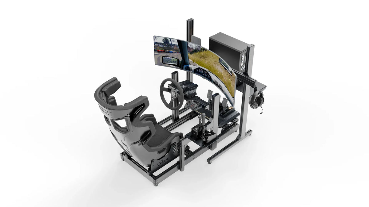 LPSIMU LP2 drift racing simulator, high angle right view