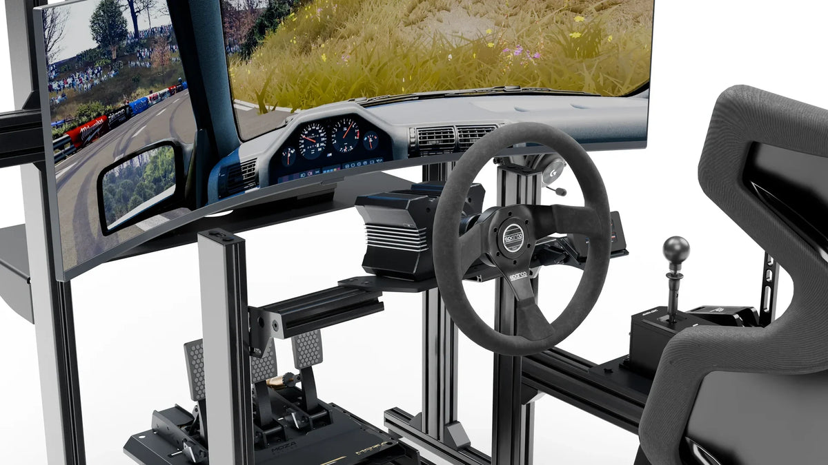 LPSIMU LP2 drift racing simulator, driving controls from the left