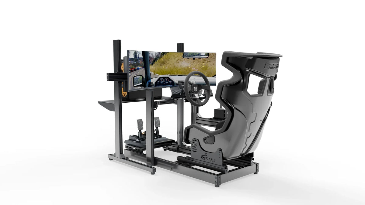 LPSIMU LP2 drift racing simulator, low angle left view