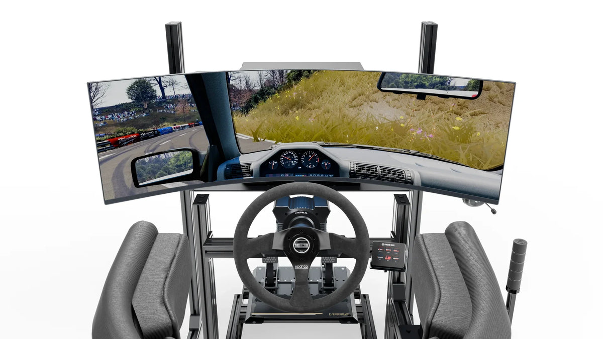 LPSIMU LP2 drift racing simulator, onboard display and cockpit