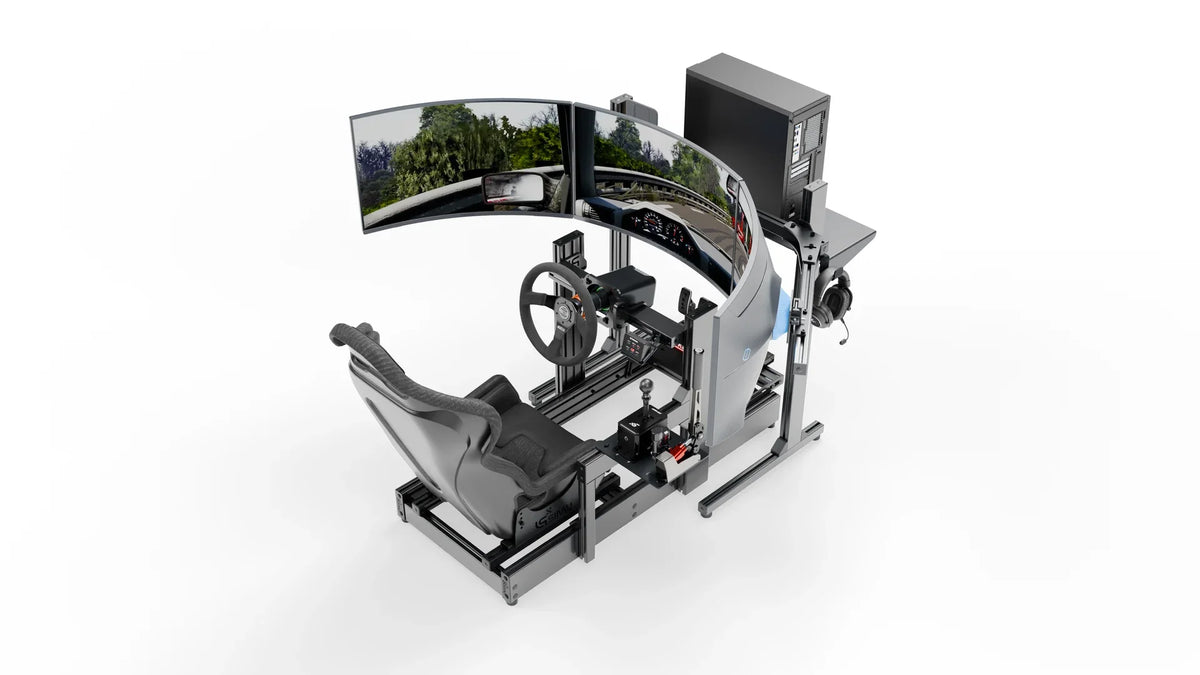 LPSIMU LP3 drift racing simulator, high angle right view