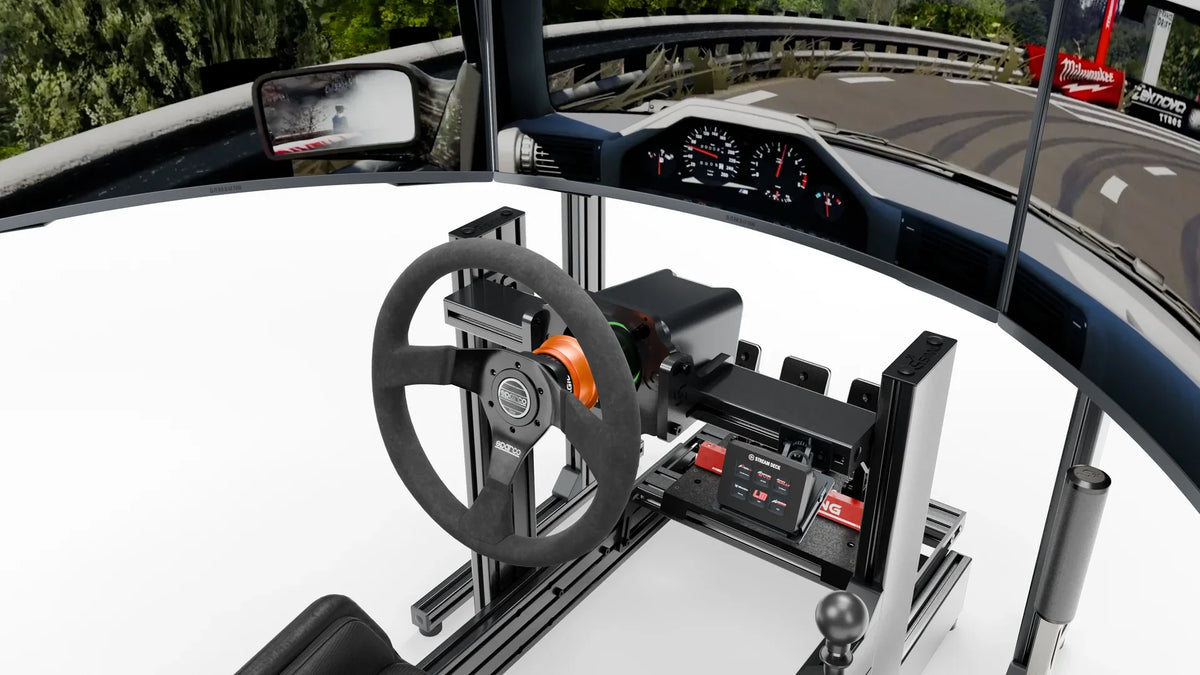 LPSIMU LP3 drift racing simulator, driving controls from the right