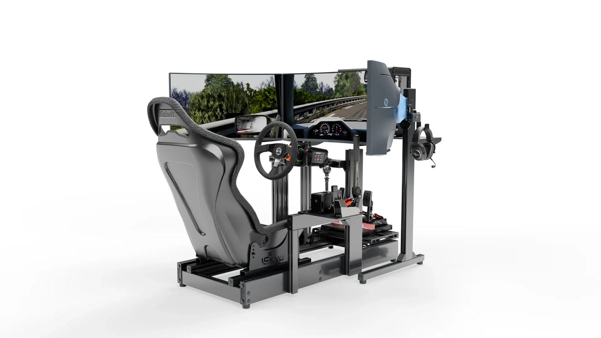 LPSIMU LP3 drift racing simulator, low angle right view