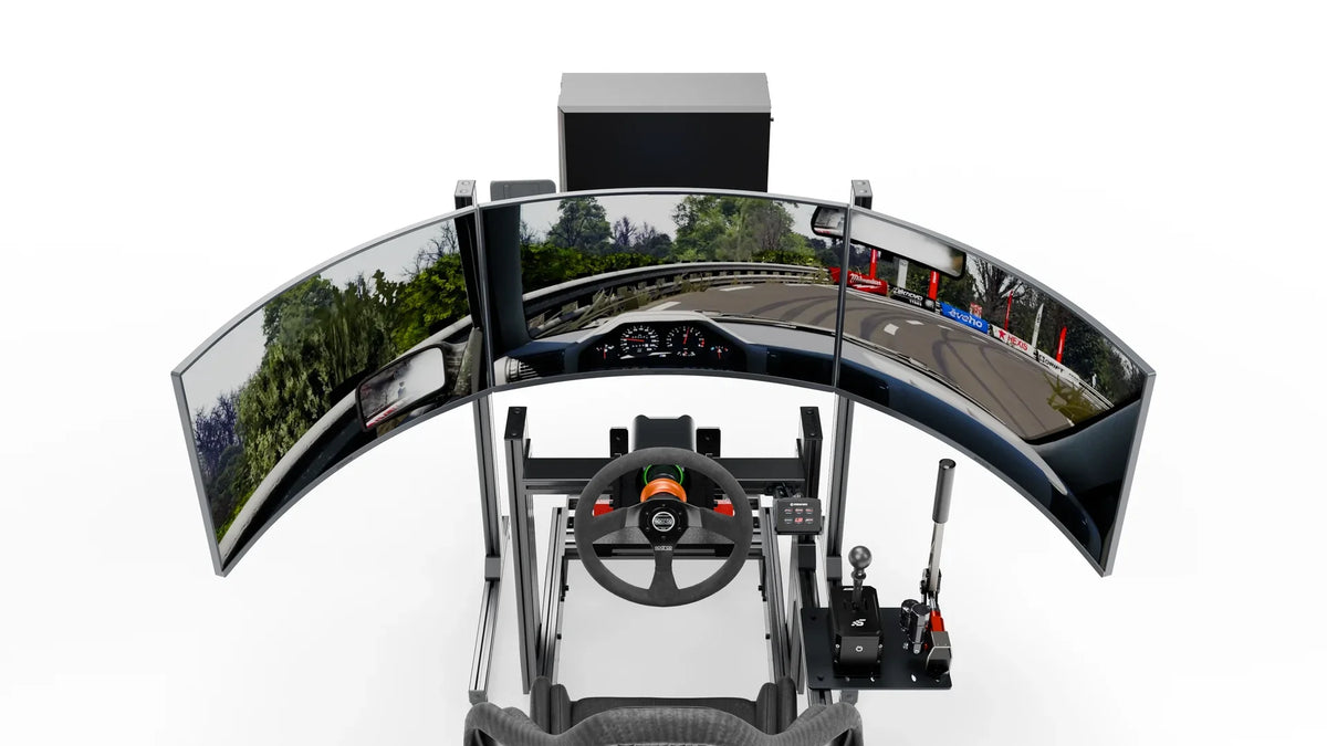 LPSIMU LP3 drift racing simulator, onboard display and cockpit