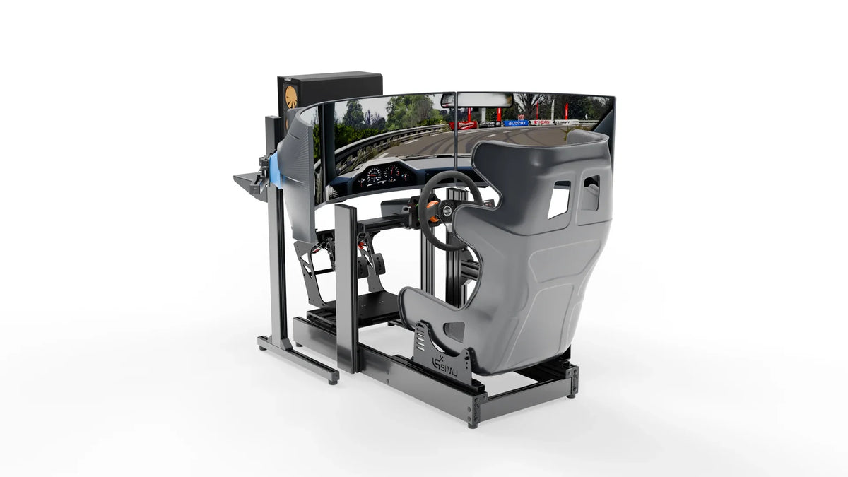 LPSIMU LP3 EVO drift racing simulator, three-quarter front left view