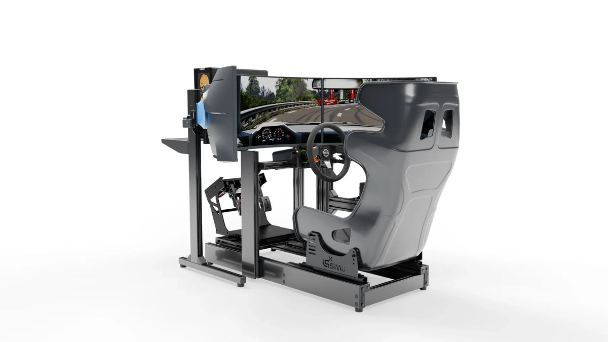 LPSIMU LP3 EVO drift racing simulator, low angle left view