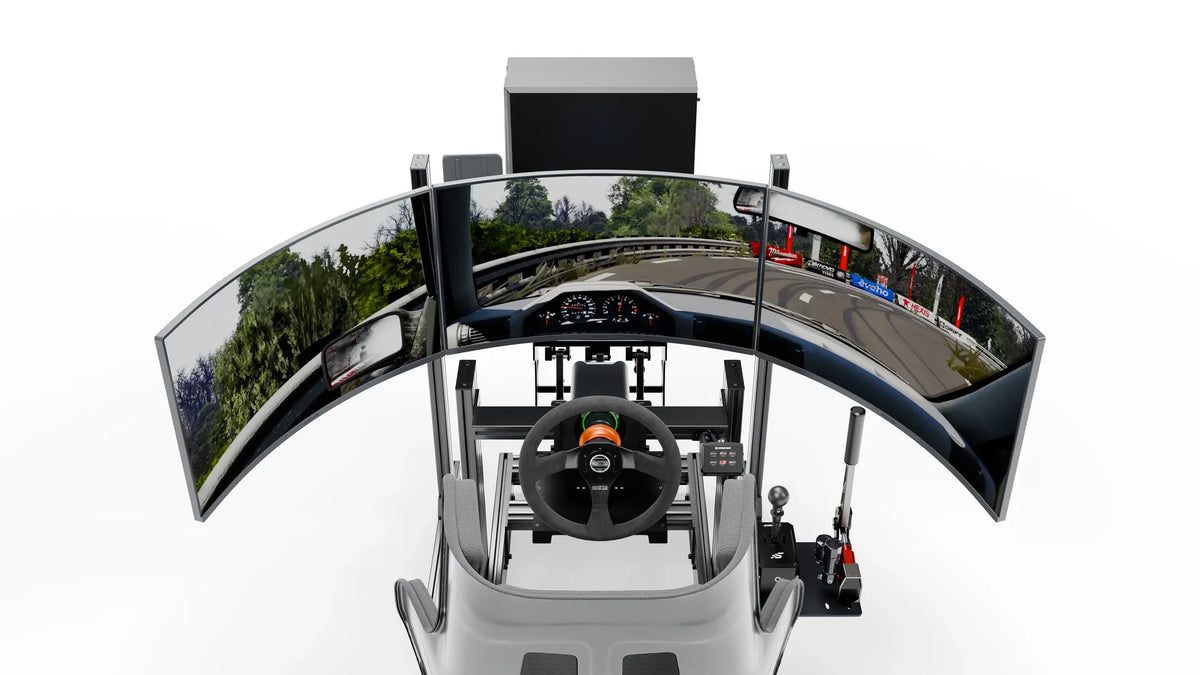 LPSIMU LP3 EVO drift racing simulator, onboard display and cockpit