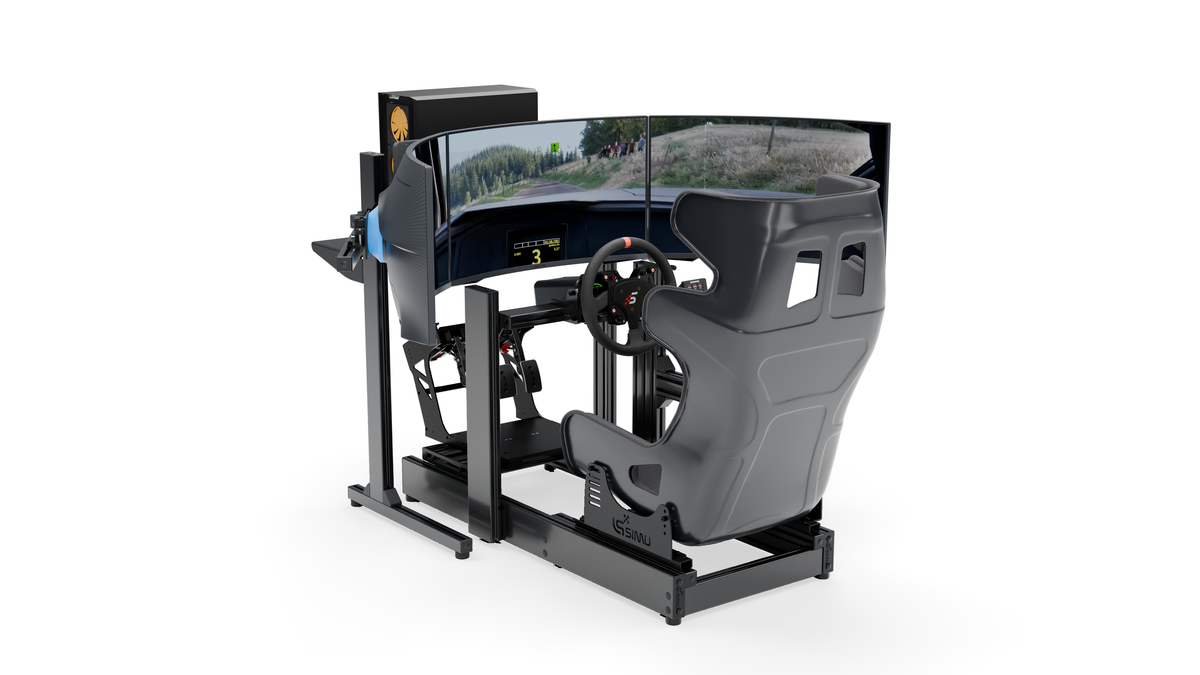 Vue complète du simulateur Rallye LPSIMU prêt à installer