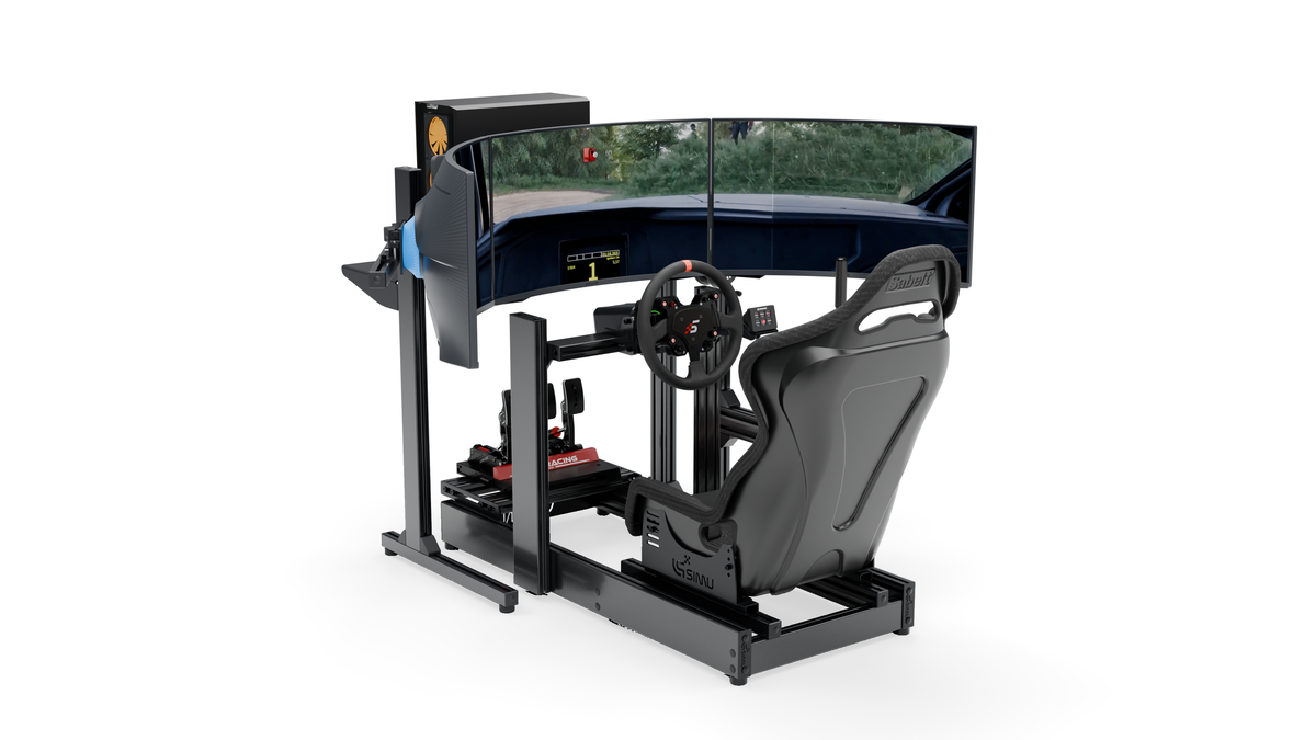 Vue complète du simulateur Rallye LPSIMU prêt à installer