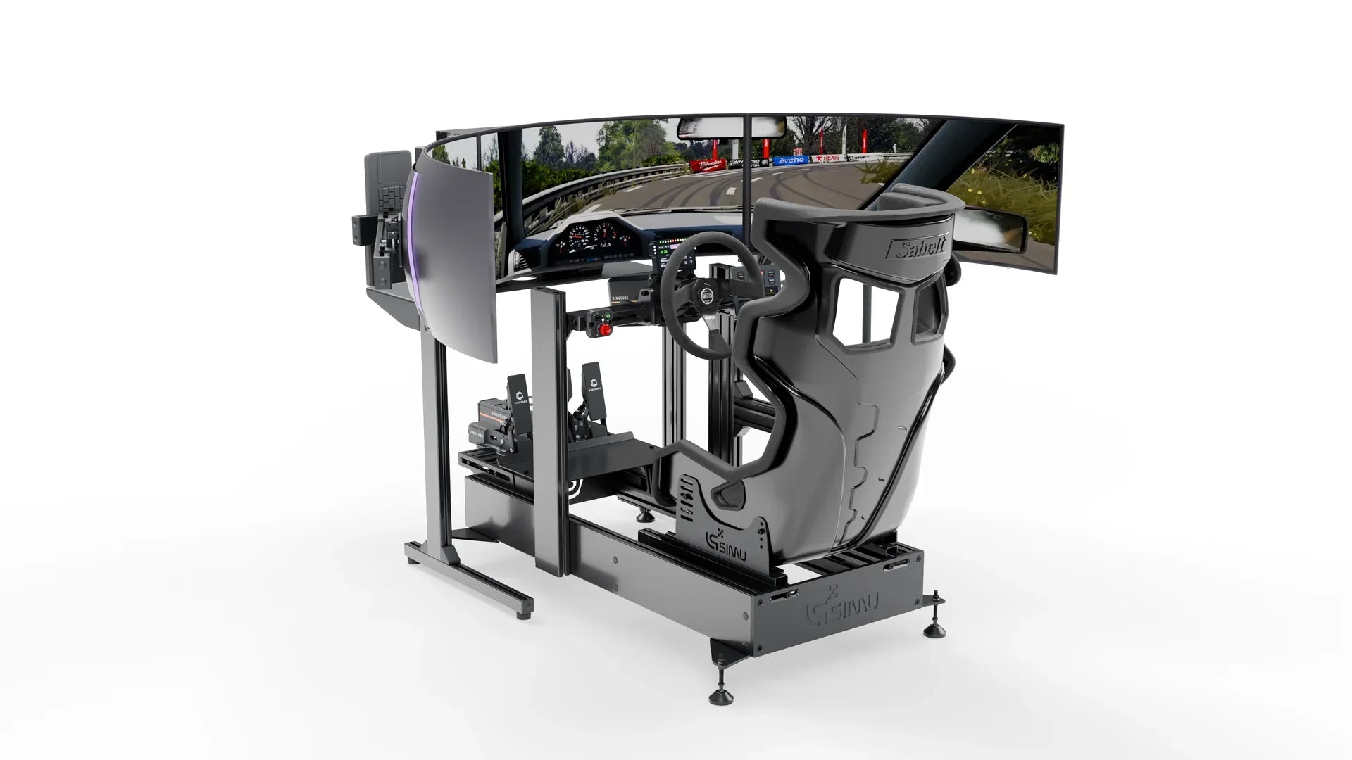 LPSIMU LP4 Pro drift racing simulator, three-quarter front left view