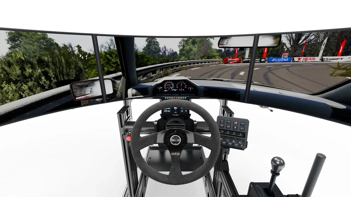 Simulateur Drift LP4 Pro LPSIMU, vue depuis la place du pilote