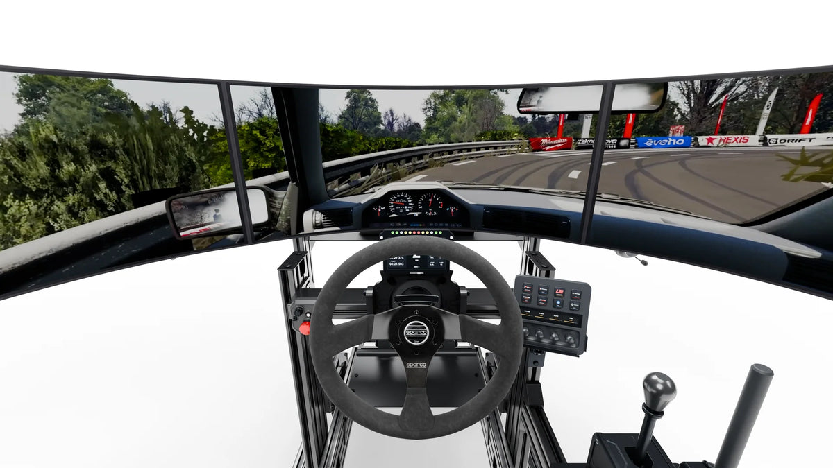 Simulateur Drift LP4 Pro Motion LPSIMU, vue depuis la place du pilote