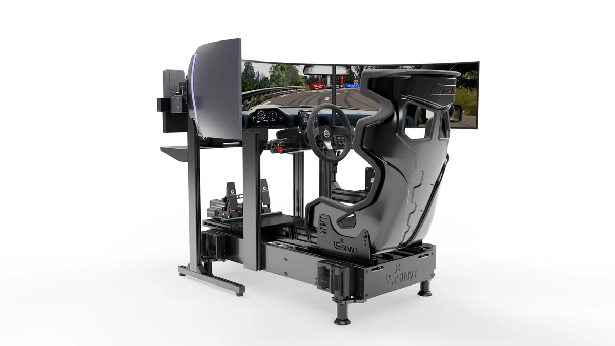 Simulateur Drift LP4 Pro Motion LPSIMU, vue générale en contre plongée gauche
