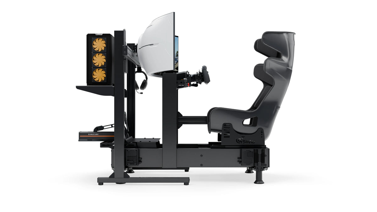 Side view of the LPSIMU 4 chassis and Sabelt GT-PAD seat