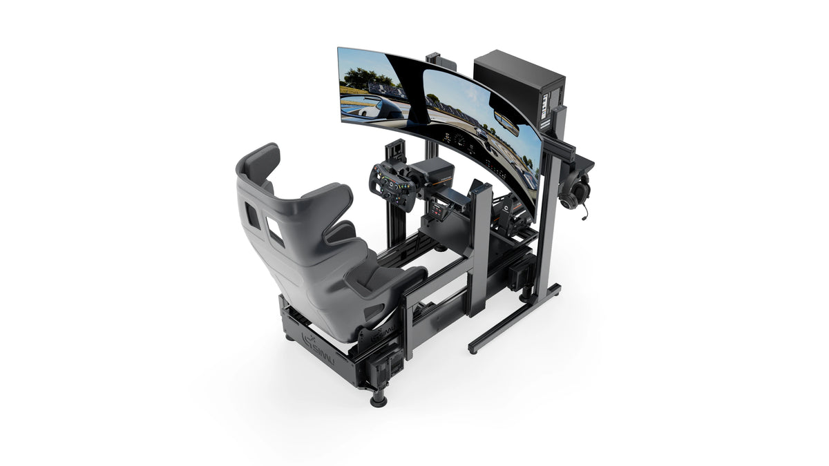LPSIMU LP4 GT EVO MOTION racing simulator, right overhead view