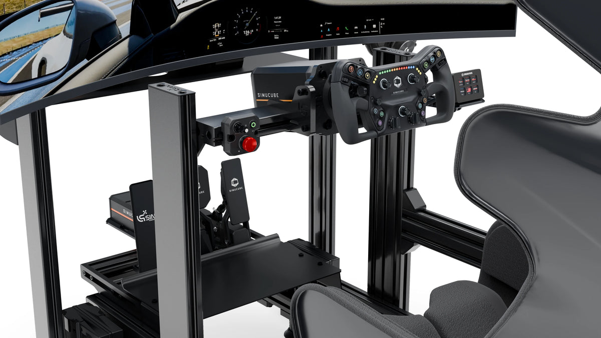 LPSIMU LP4 GT EVO MOTION racing simulator, controls from the left