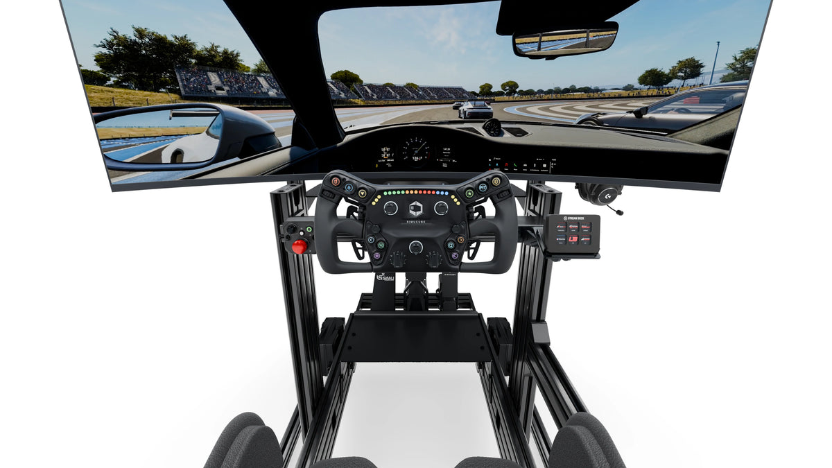 LPSIMU LP4 GT EVO MOTION racing simulator, driver's view