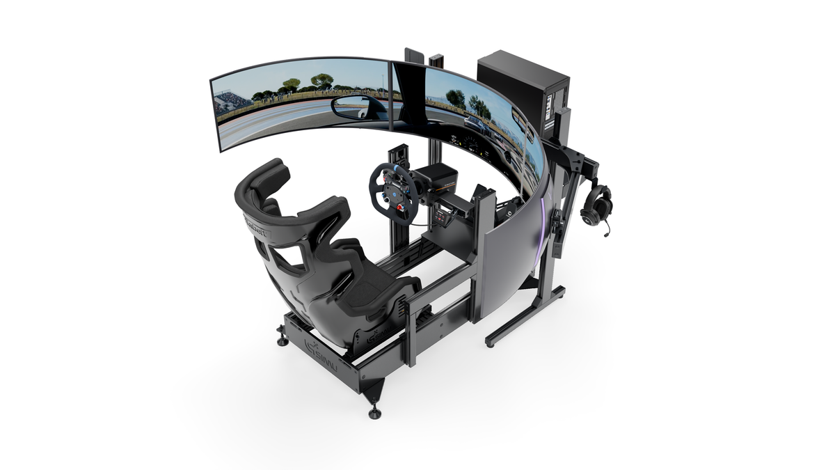 Simulateur GT LPSIMU LP4 GT PRO, vue plongeante droite