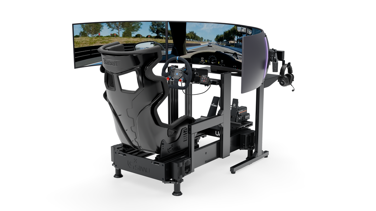 Simulateur GT LPSIMU LP4 GT PRO MOTION, vue trois quarts droite