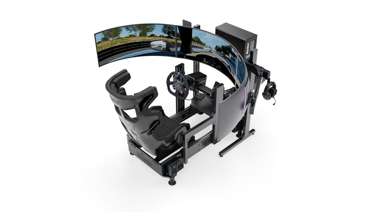 Simulateur GT LPSIMU LP4 GT PRO MOTION, vue plongeante droite