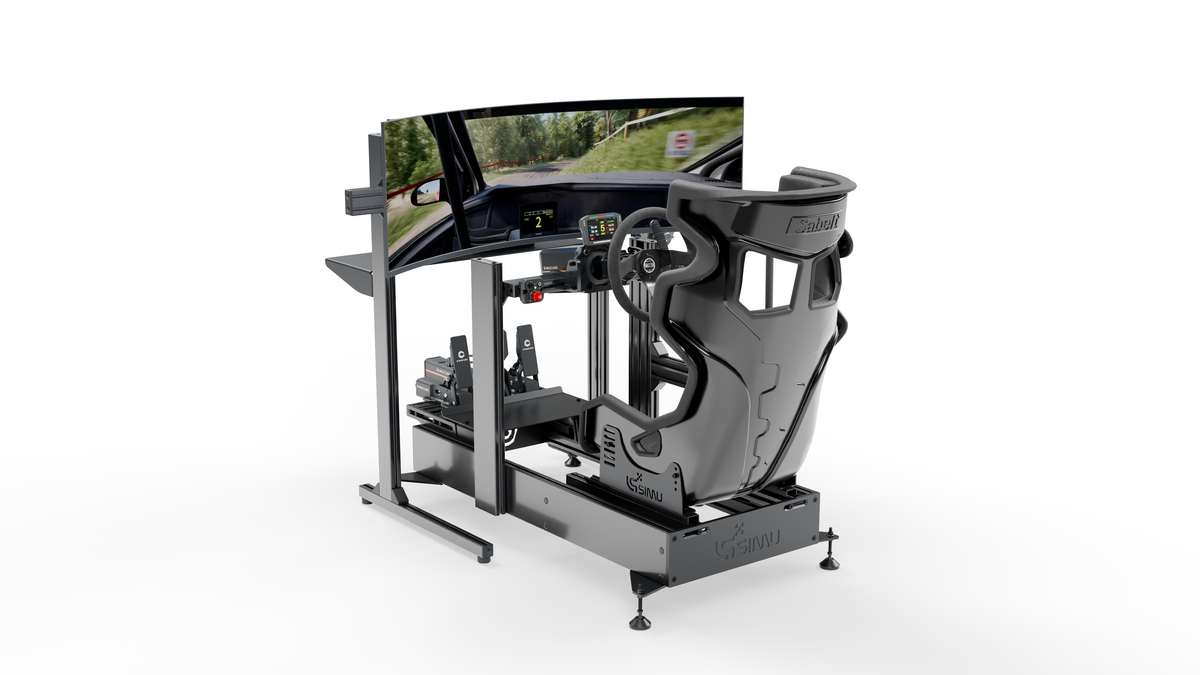 Simulateur Rallye LP4 EVO — vue d’ensemble gauche du cockpit