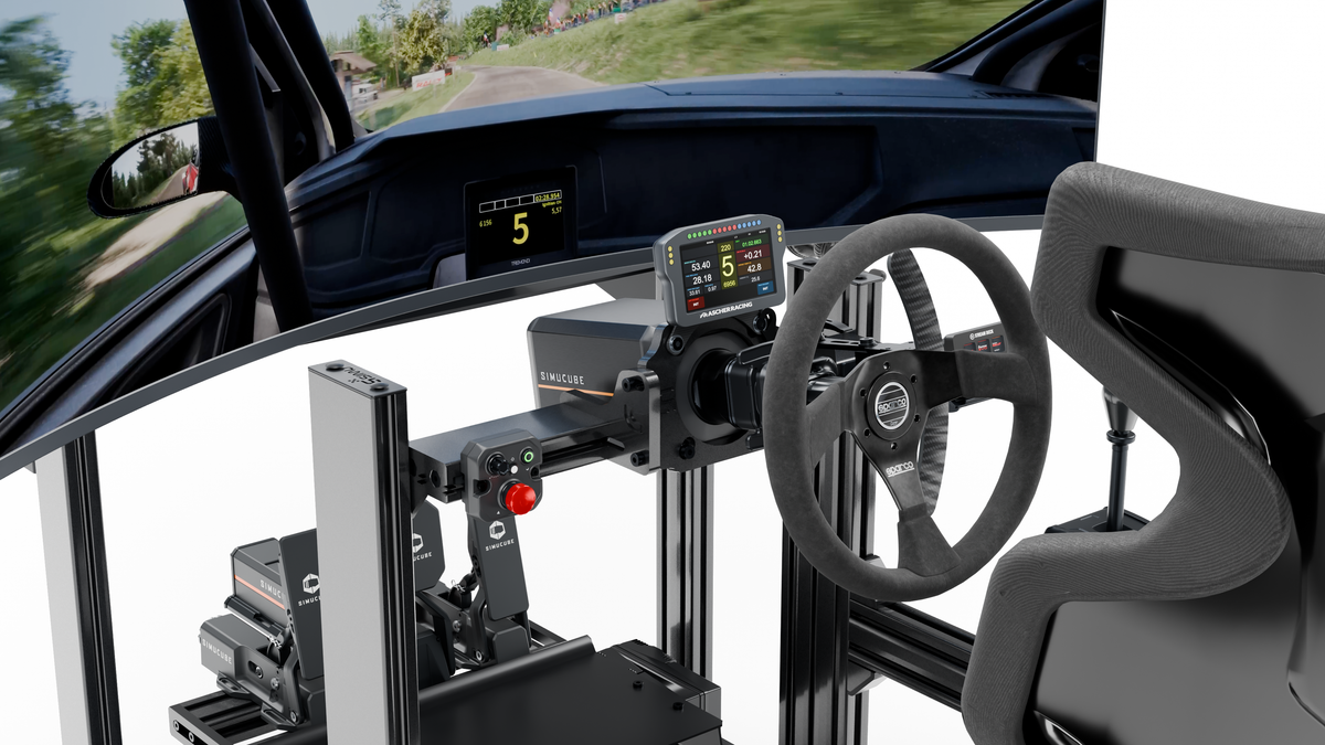 Volant Sparco R323 et base Simucube 3 Pro du LP4 RALLYE EVO MOTION