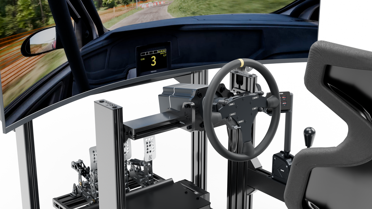 Volant Simline Fiesta WRC et commandes du LP4 MOTION RALLYE