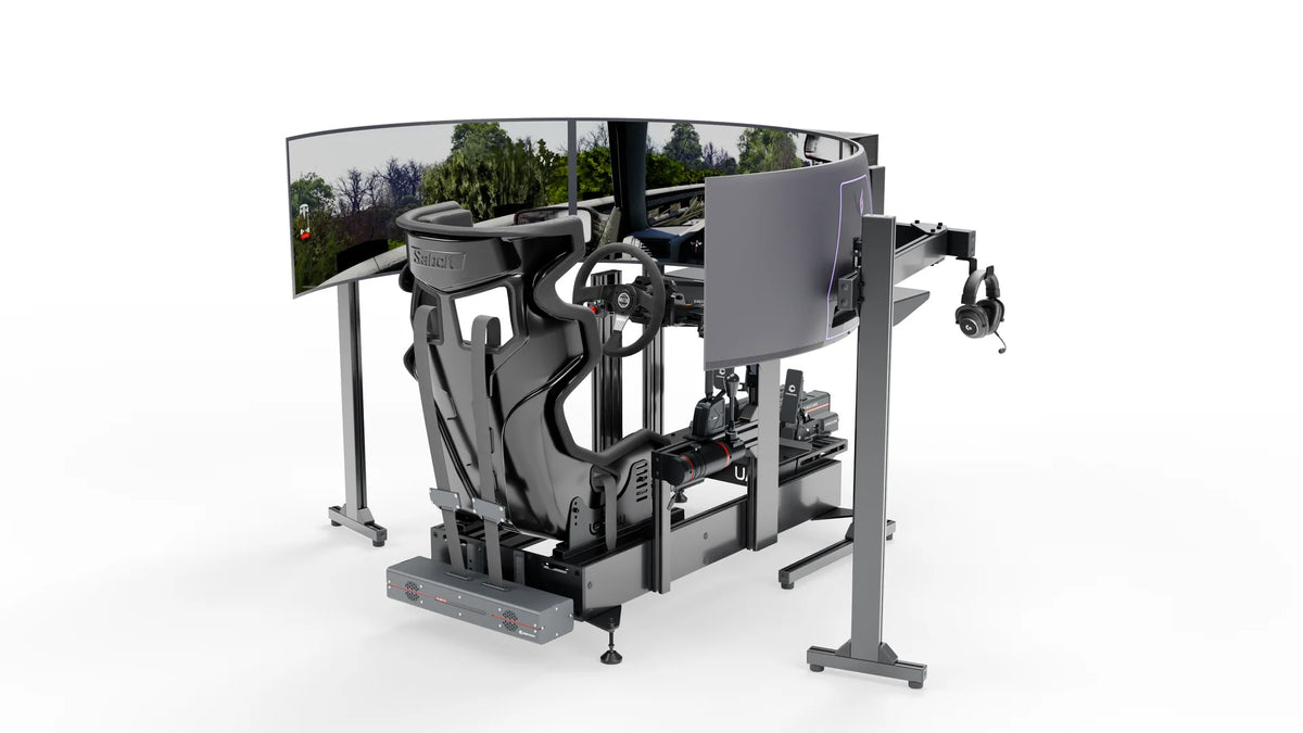 Simulateur Drift LP5 LPSIMU, vue d’ensemble de trois quarts droit