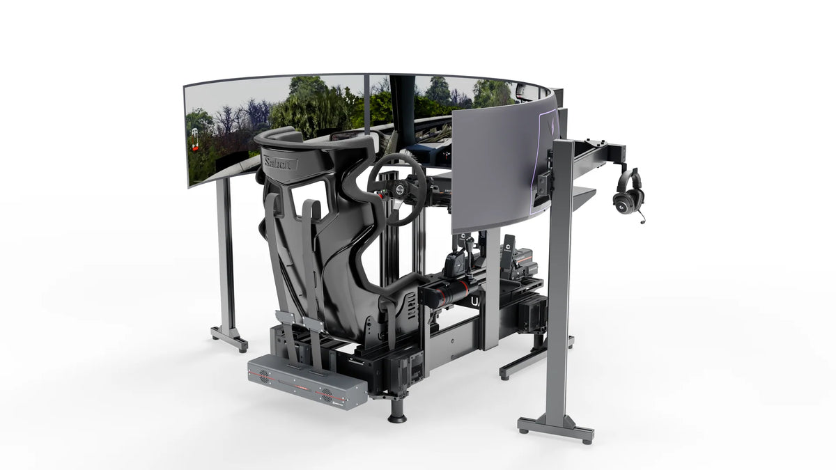 Simulateur Drift LP5 Motion LPSIMU, vue d’ensemble de trois quarts droit